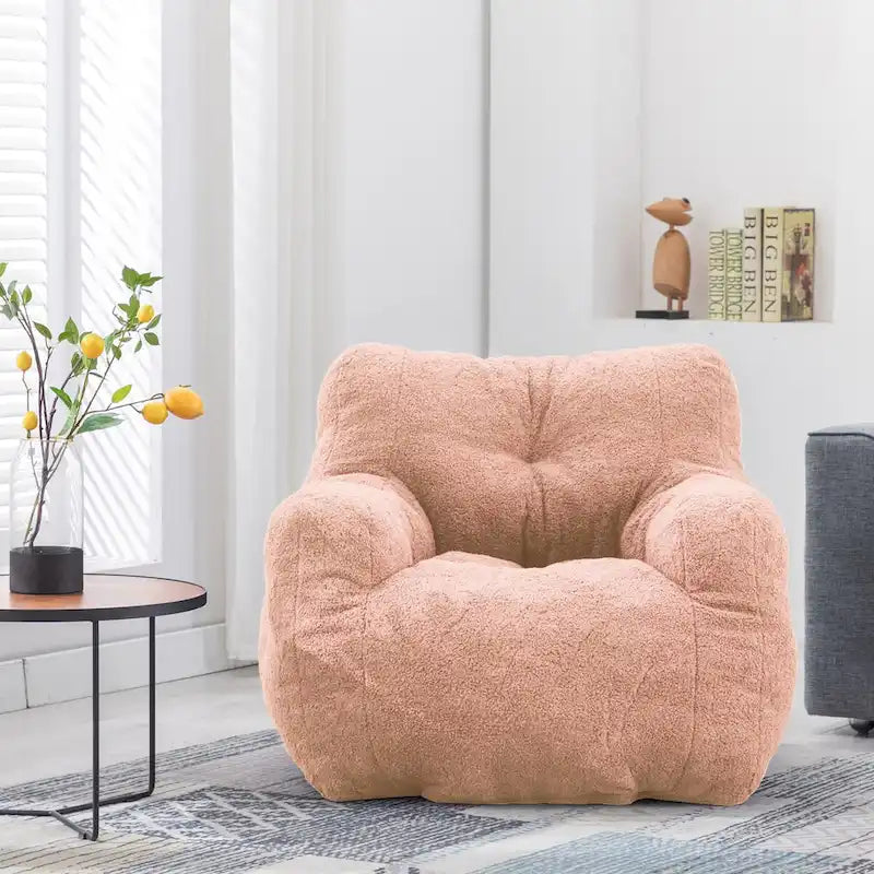 Fauteuil poire en fausse fourrure, canapé de sol pour salon, canapé paresseux de chambre à coucher