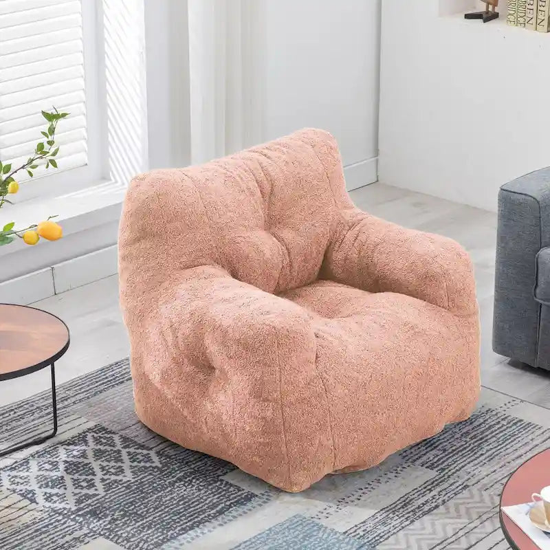 Fauteuil poire en fausse fourrure, canapé de sol pour salon, canapé paresseux de chambre à coucher
