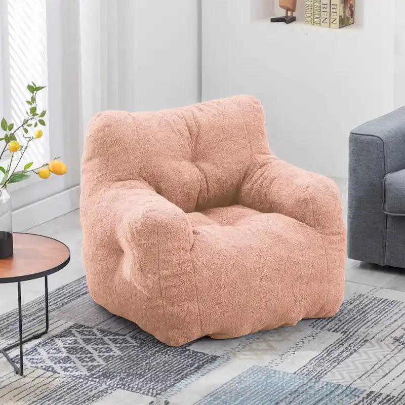 Fauteuil poire en fausse fourrure, canapé de sol pour salon, canapé paresseux de chambre à coucher