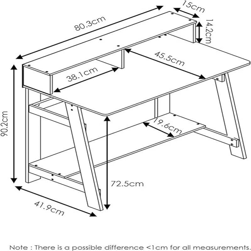 Bureau d'ordinateur en A minimaliste