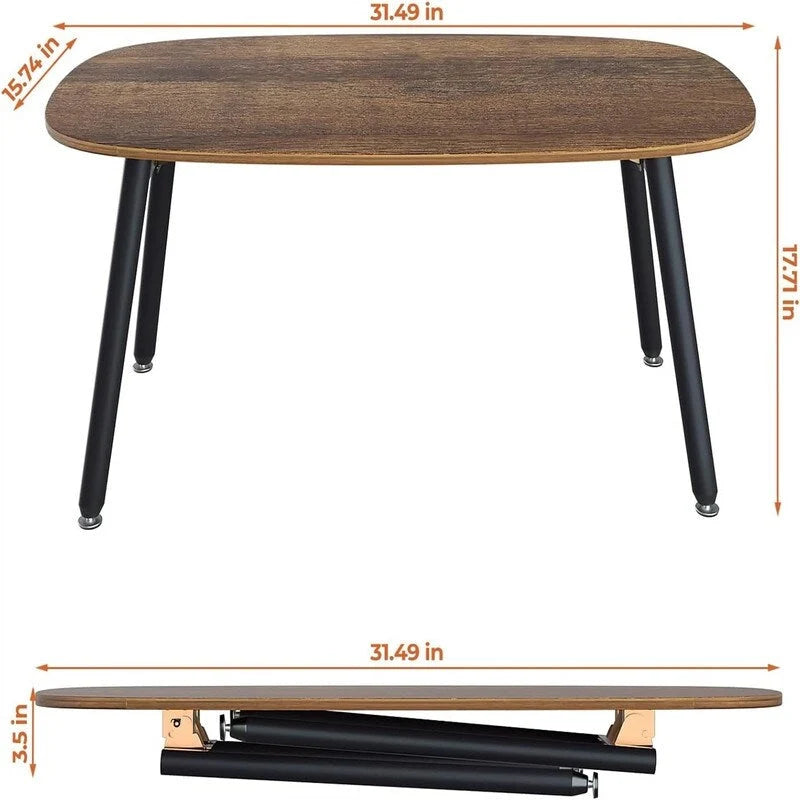 Table basse pliante Tables basses de ferme rustiques - 31,5P x 15,7L x 17,7H