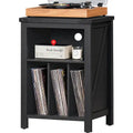 Meuble pour platine vinyle avec rangement pour disques - 15,74P x 19,68L x 29,01H