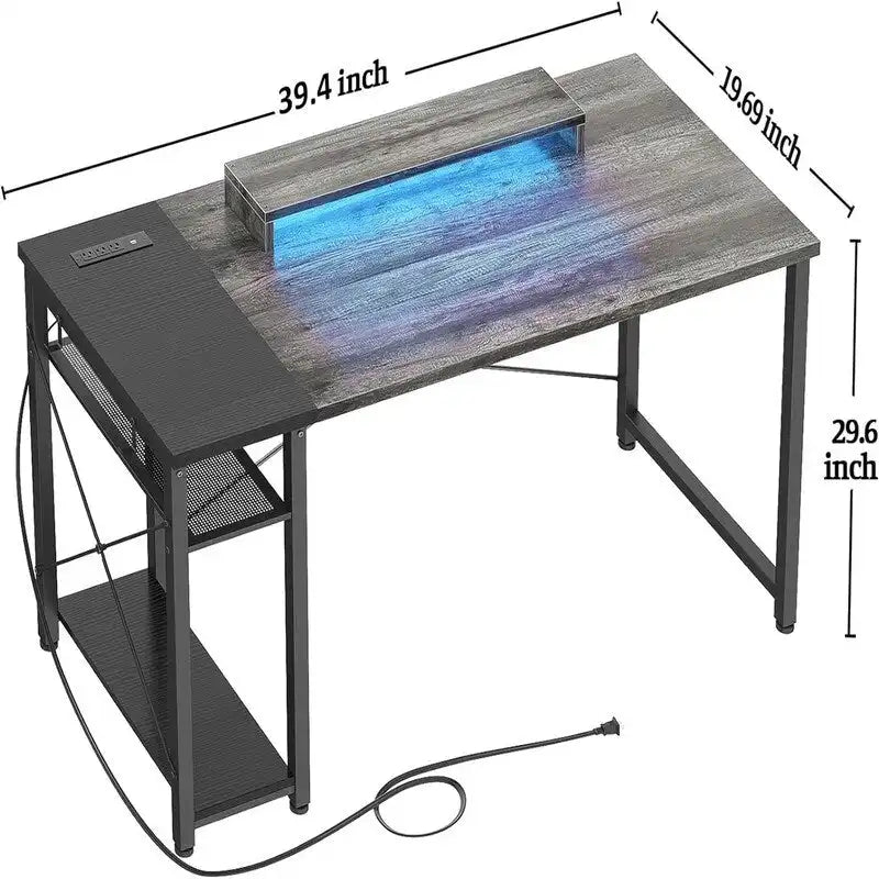 Bureau gaming de 39,4 po avec LED