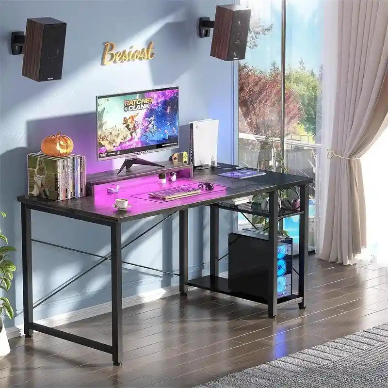 Bureau gaming de 39,4 po avec LED