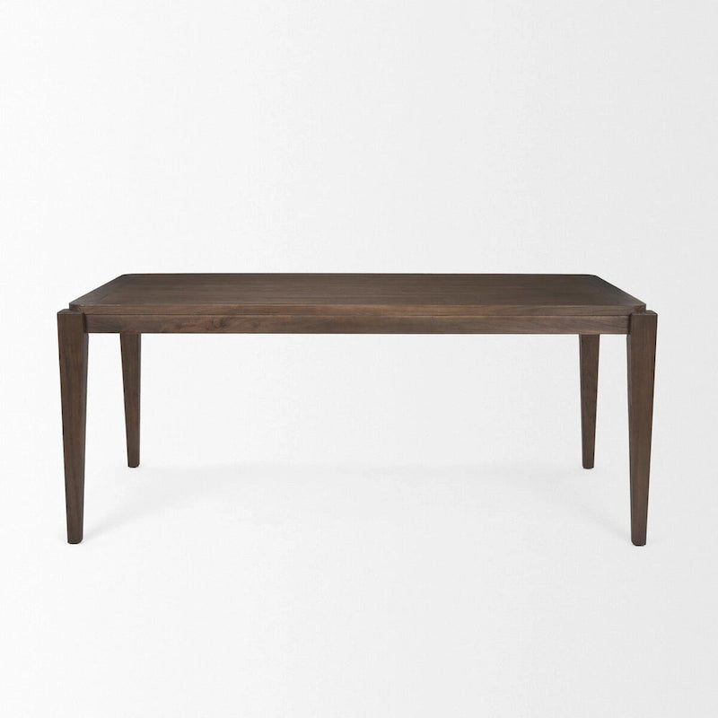 Table à manger rectangulaire en bois brun foncé 72 - 72.0L x 39.0W x 30.0H
