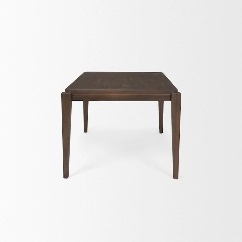 Table à manger rectangulaire en bois brun foncé 72 - 72.0L x 39.0W x 30.0H