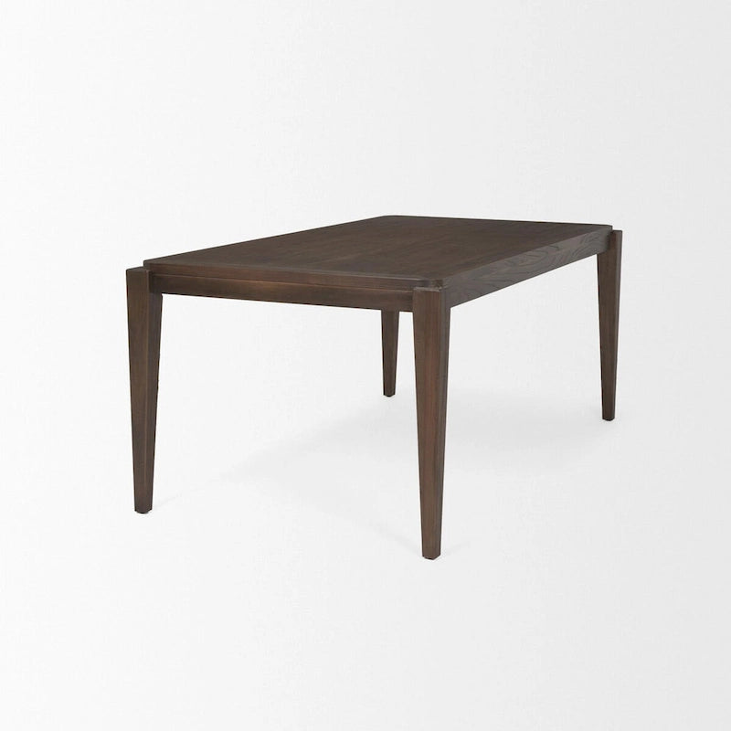 Table à manger rectangulaire en bois brun foncé 72 - 72.0L x 39.0W x 30.0H
