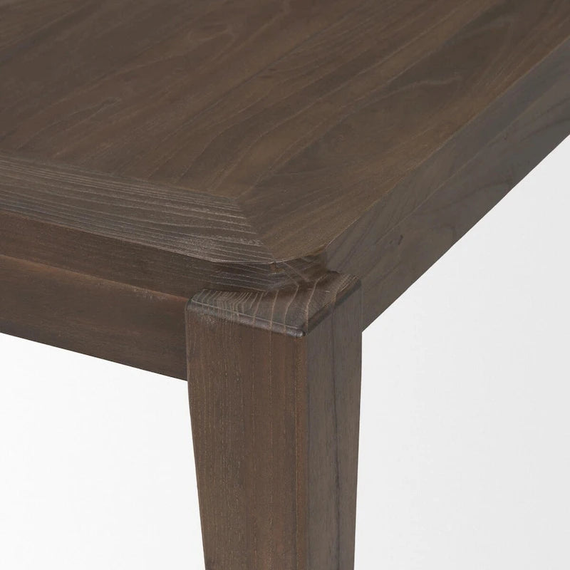 Table à manger rectangulaire en bois brun foncé 72 - 72.0L x 39.0W x 30.0H