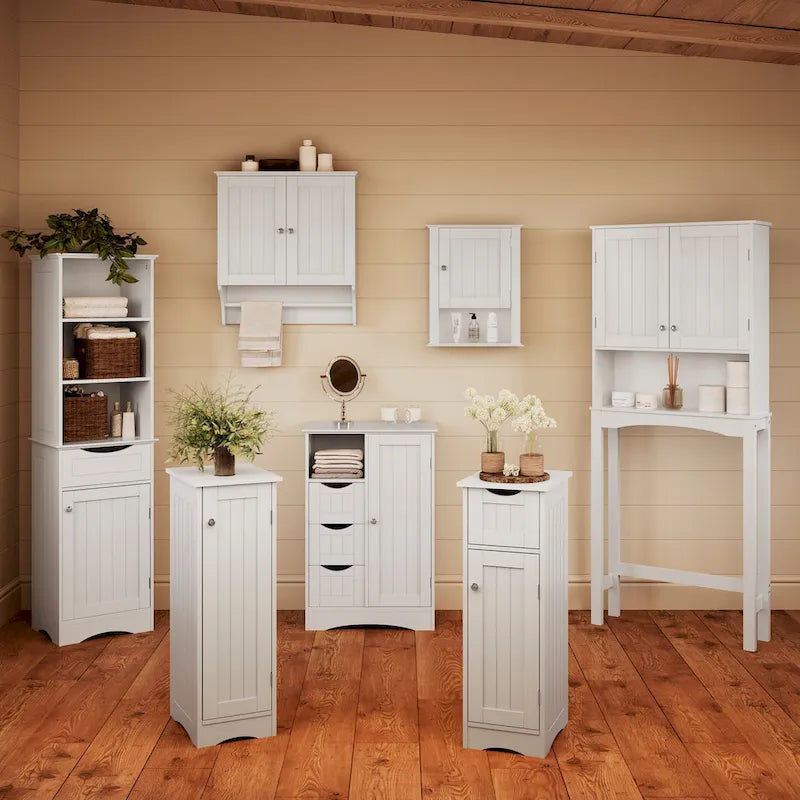 Armoire de toilette murale peu encombrante avec étagère réglable à installer au-dessus des toilettes