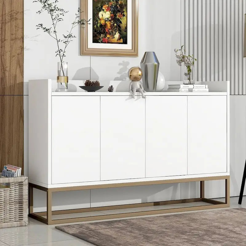 47.2 Buffet moderne 4 portes avec piètement en métal