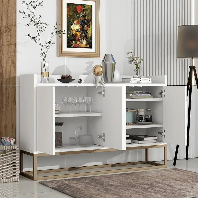 47.2 Buffet moderne 4 portes avec piètement en métal