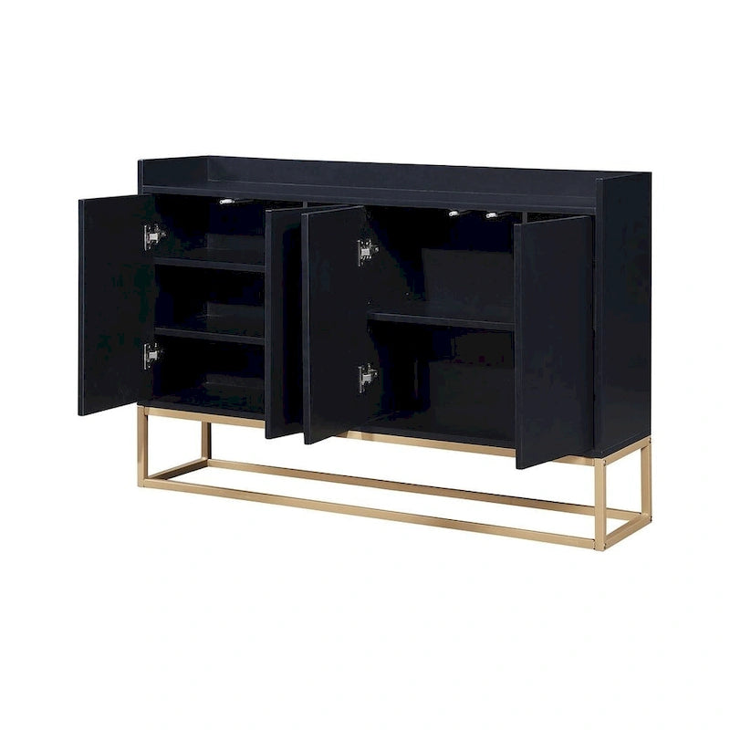 47.2 Buffet moderne 4 portes avec piètement en métal