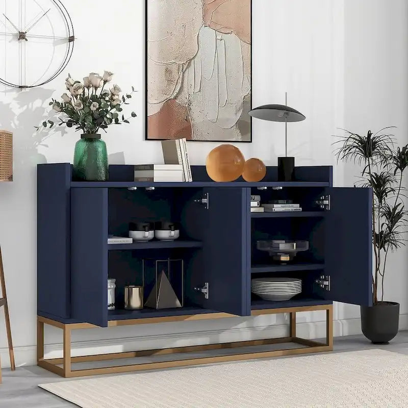 47.2 Buffet moderne 4 portes avec piètement en métal