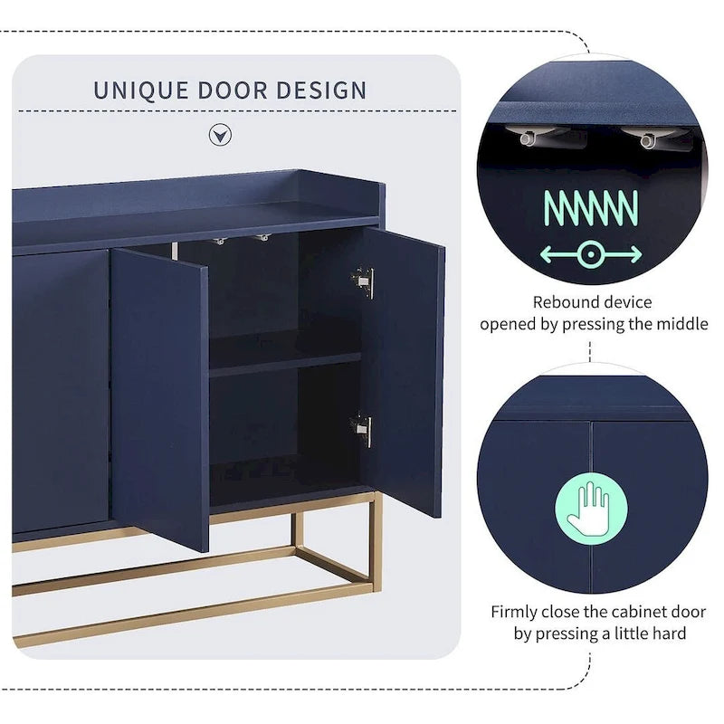 47.2 Buffet moderne 4 portes avec piètement en métal