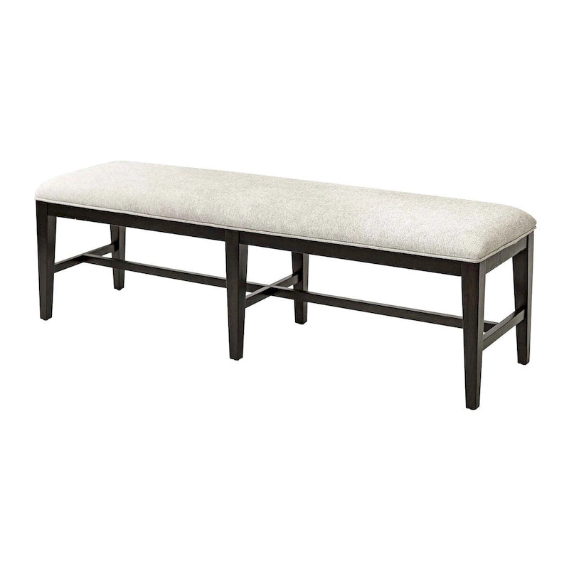 Modern Wood Dining Table Bench, Kitchen seat, Fully Assembled, Black